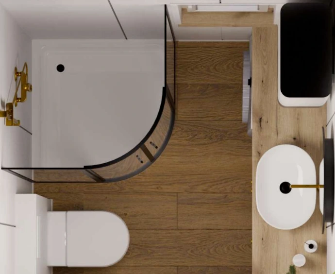 impressie badkamer tiny house sky