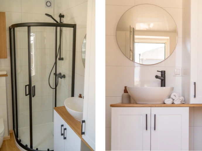 badkamer tiny house evergreen