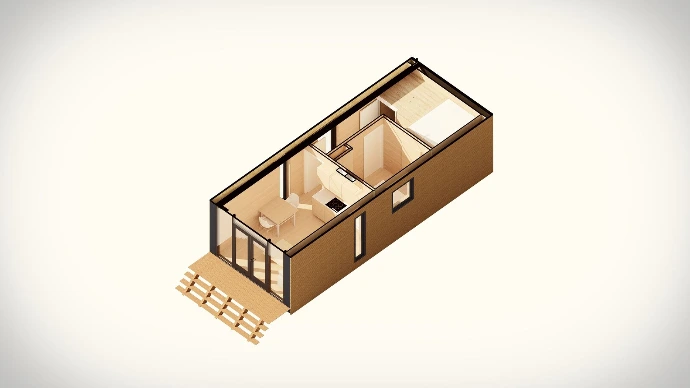 3d model tiny house little nature xl