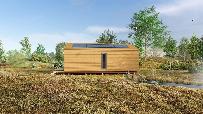 buitenkant tiny house little nature xl