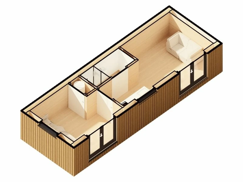 3d model tiny house amani