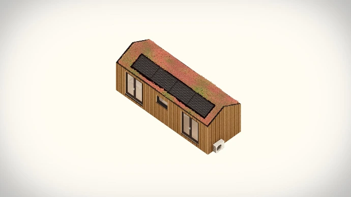 3d model tiny house amani