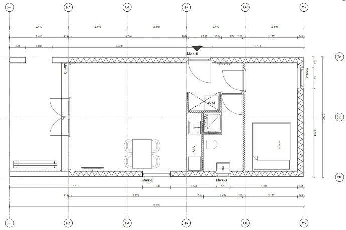 plattegrond tiny house small house
