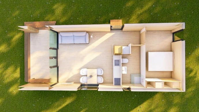 plattegrond tiny house small house