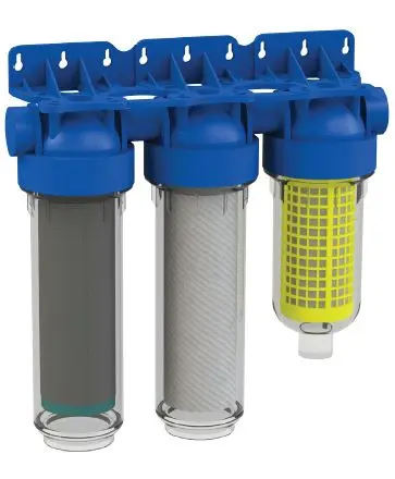 Fijnfilter carbon filterset trio voor regenwater